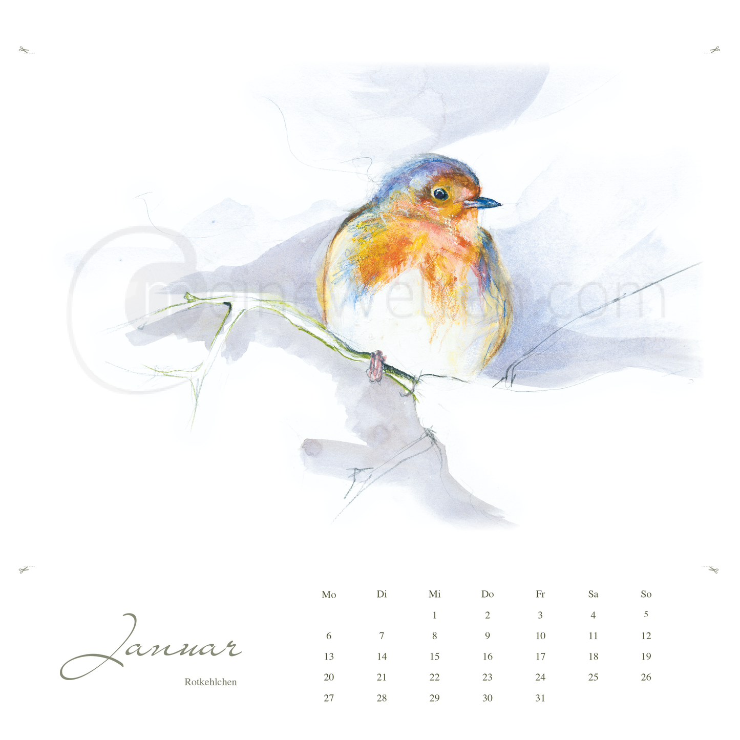 Waldgeflüster: Kunstkalender 2025 mit einheimischen Tieren Kalender proof verlag Michalina Koch