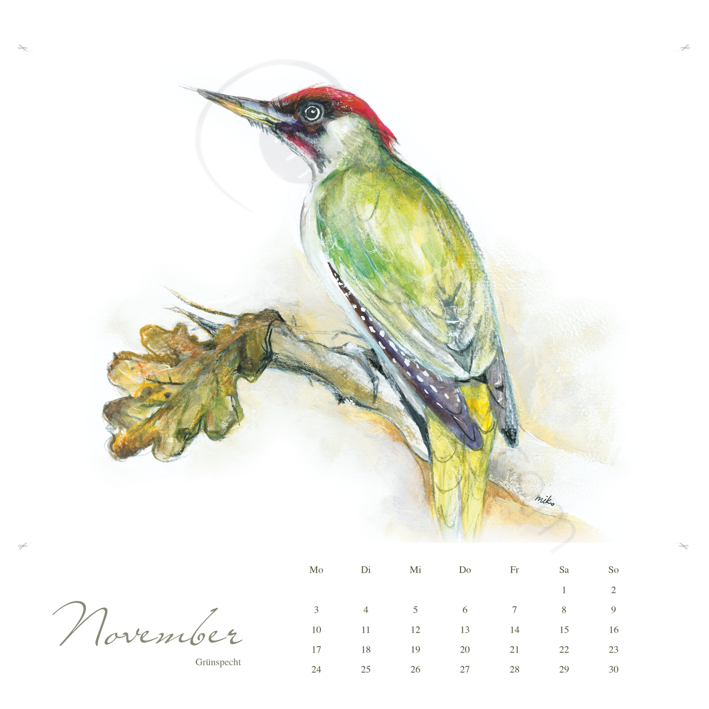 Waldgeflüster: Kunstkalender 2025 mit einheimischen Tieren Kalender proof verlag Michalina Koch