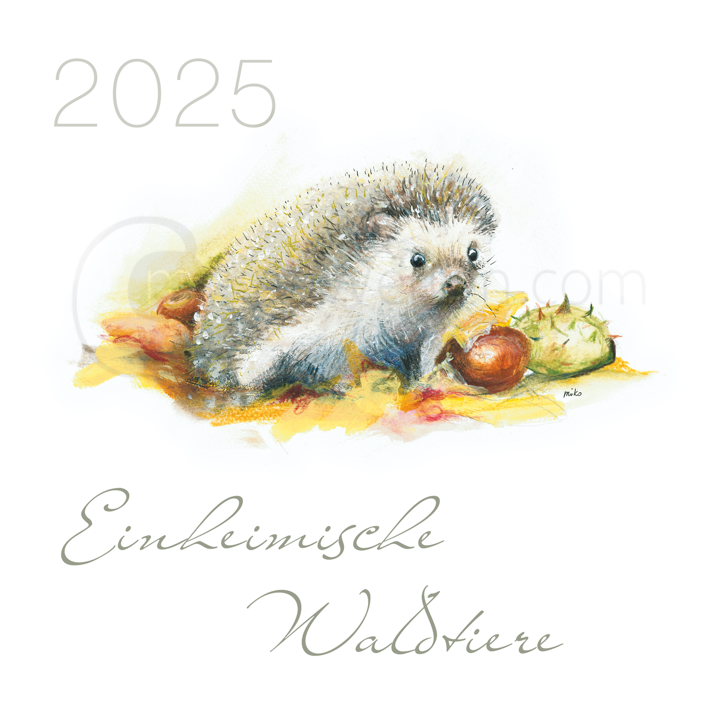 Waldgeflüster: Kunstkalender 2025 mit einheimischen Tieren Kalender proof verlag Michalina Koch