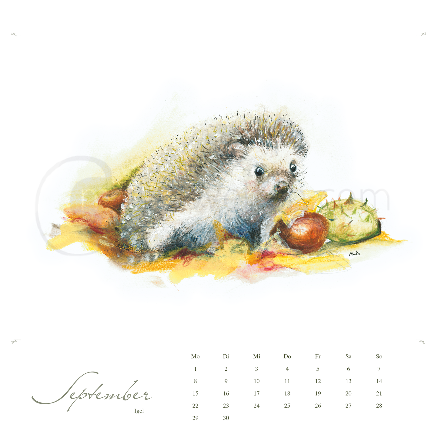 Waldgeflüster: Kunstkalender 2025 mit einheimischen Tieren Kalender proof verlag Michalina Koch