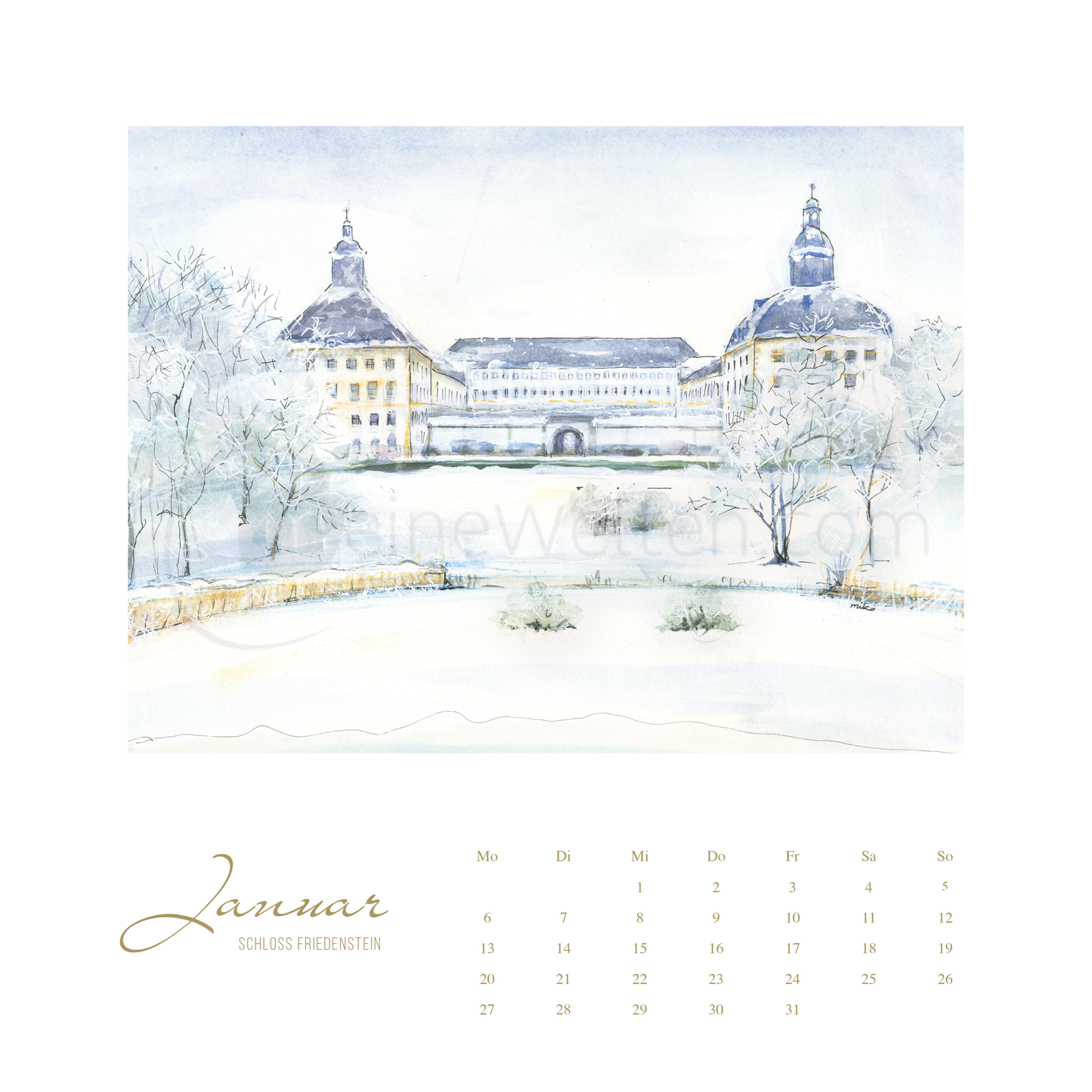 Gotha 1250 Jahre Jubiläum – Kunstkalender 2025 Kalender meinewelten.com Michalina Koch