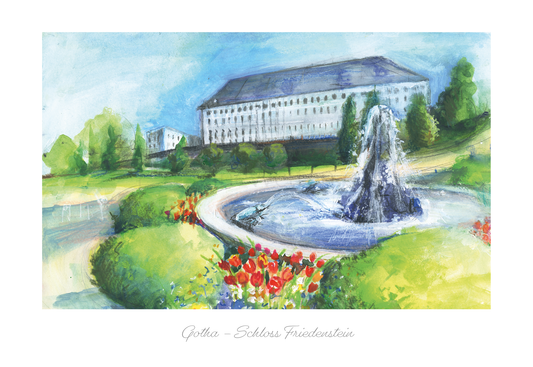 Postkarte vom Schloss Friedenstein in Gotha Postkarten meinewelten.com Michalina Koch